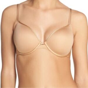 Chantelle Modern Invisible Smooth Custom Fit Plunge Bra | 34DD | Cafe (nude)